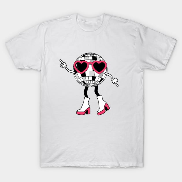 Dancing Disco Ball T-Shirt by anrockhi